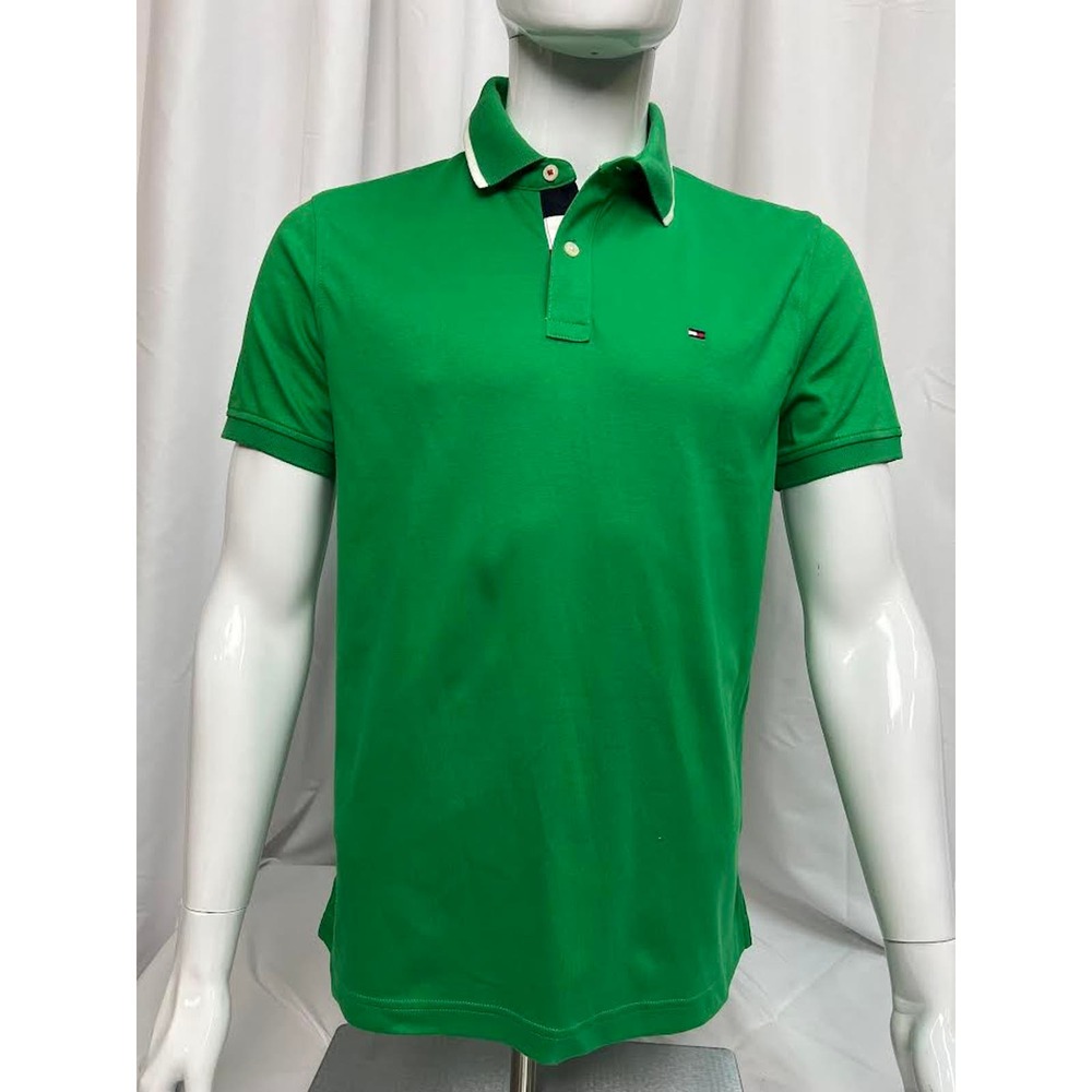 NWT! TOMMY HILFIGER Olympic Green Regular Fit Polo T-Shirt MEDIUM